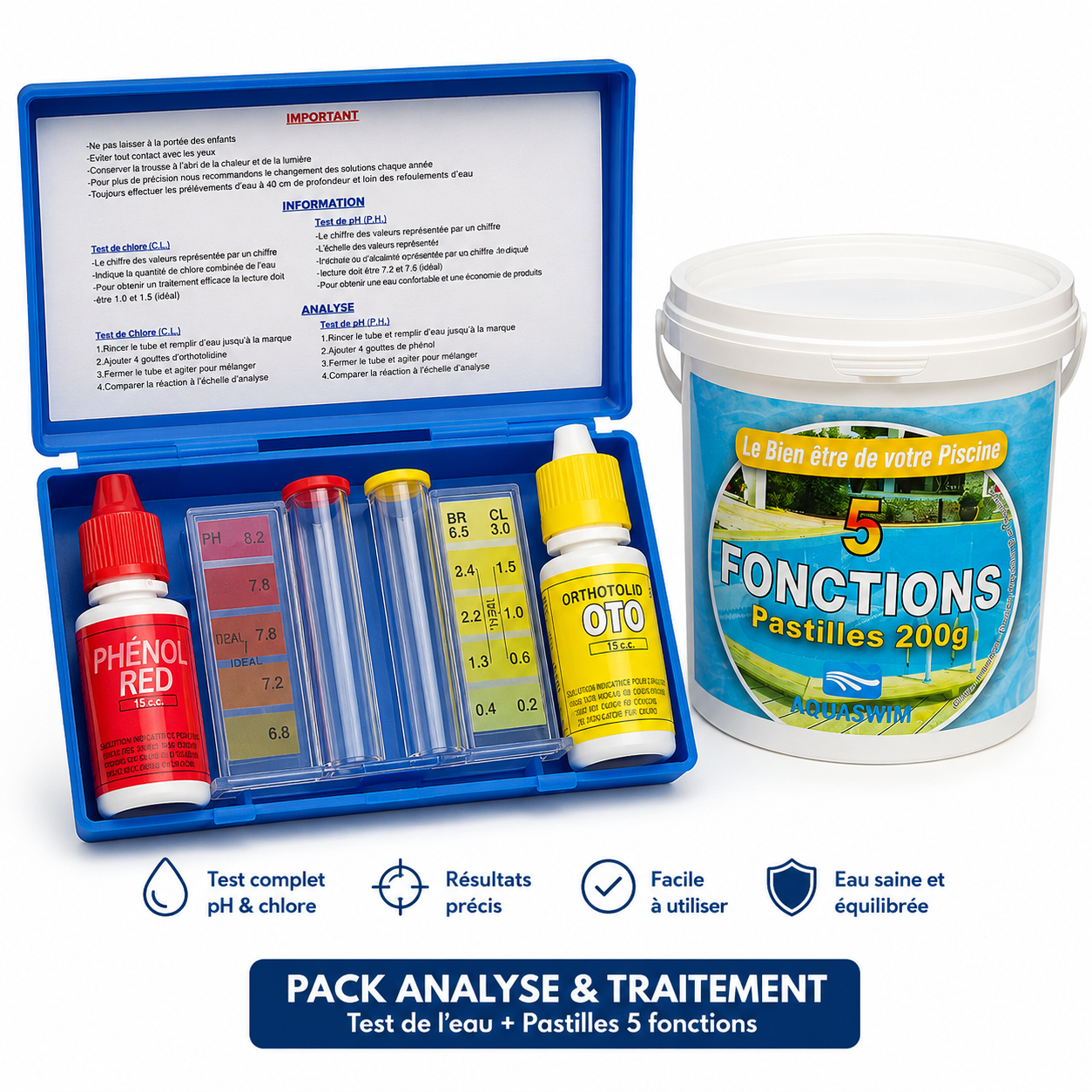 Pack Analyse & Traitement Piscine